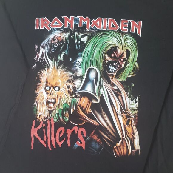 Iron Maiden Men’s Long Sleeve Tee XL Black Killers Vintage Concert T-Shirt - Picture 2 of 7